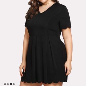Shein Black Scalloped Dress